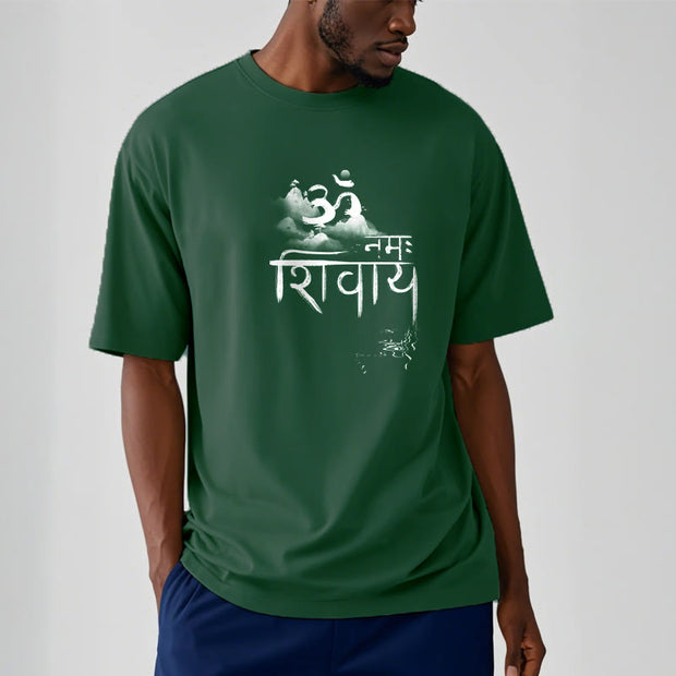 Buddha Stones OM NAMAH SHIVAYA Mountain Cotton Tee T-shirt T-Shirts BS 9