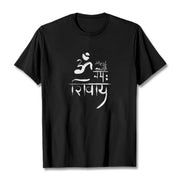 Buddha Stones OM NAMAH SHIVAYA Crane Bamboo Cotton Tee T-shirt T-Shirts BS Black 2XL