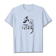 Buddha Stones OM NAMAH SHIVAYA Crane Bamboo Cotton Tee T-shirt