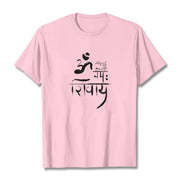 Buddha Stones OM NAMAH SHIVAYA Crane Bamboo Cotton Tee T-shirt