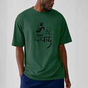 Buddha Stones OM NAMAH SHIVAYA Crane Bamboo Cotton Tee T-shirt