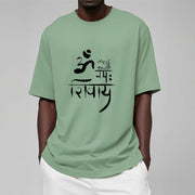 Buddha Stones OM NAMAH SHIVAYA Crane Bamboo Cotton Tee T-shirt