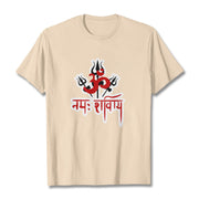 Buddha Stones OM NAMAH SHIVAYA Three Tridents Cotton Tee T-shirt T-Shirts BS Bisque 2XL