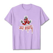 Buddha Stones OM NAMAH SHIVAYA Three Tridents Cotton Tee T-shirt