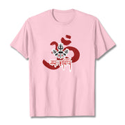 Buddha Stones OM NAMAH SHIVAYA Three Small Tridents Cotton Tee T-shirt T-Shirts BS LightPink 2XL