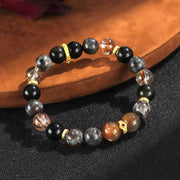 Buddha Stones Sun Stone Lava Rock Positive Bracelet Bracelet BS Inner Diameter 56mm (Wrist Circumference 15-16cm)