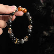 Buddha Stones Sun Stone Lava Rock Positive Bracelet Bracelet BS 3