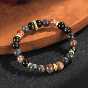 Buddha Stones Sun Stone Lava Rock Positive Bracelet Bracelet BS 1