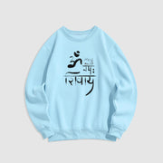 Buddha Stones OM NAMAH SHIVAYA Crane Bamboo Fleece Lined Polyester Sweatshirt