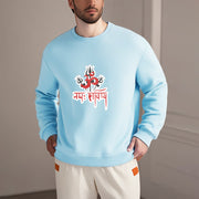 Buddha Stones OM NAMAH SHIVAYA Three Tridents Fleece Lined Polyester Sweatshirt