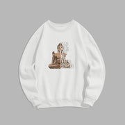 Buddha Stones KEEP CALM AND LET KARMA FINISH IT Fleece Lined Polyester Sweatshirt