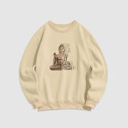 Buddha Stones KEEP CALM AND LET KARMA FINISH IT Fleece Lined Polyester Sweatshirt