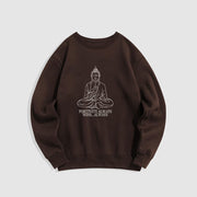 Buddha Stones Positivity Always Wins Fleece Lined Polyester Sweatshirt