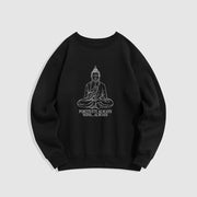 Buddha Stones Positivity Always Wins Fleece Lined Polyester Sweatshirt