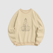 Buddha Stones Positivity Always Wins Fleece Lined Polyester Sweatshirt