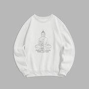 Buddha Stones Positivity Always Wins Fleece Lined Polyester Sweatshirt