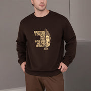 Buddha Stones Everything Is Created Twice Fleece Lined Polyester Sweatshirt