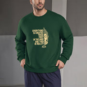 Buddha Stones Everything Is Created Twice Fleece Lined Polyester Sweatshirt