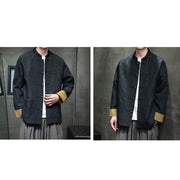 Buddha Stones Tang Suit Casual Frog-button Long Sleeve Nylon Men's Jacket Shirt Clothing (Extra 30% Off | USE CODE: FS30) - image 7