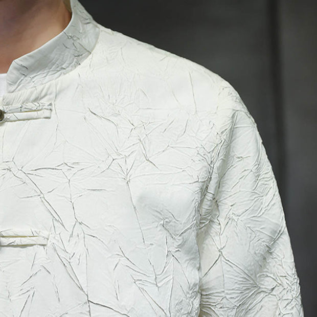 Buddha Stones Tang Suit Casual Frog-button Long Sleeve Nylon Men's Jacket Shirt Clothing (Extra 30% Off | USE CODE: FS30) - image 11