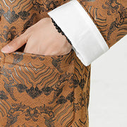 Buddha Stones Frog-Button Chinese Tang Suit Wave Shape Long Shirt Men Jacket Clothing (Extra 30% Off | USE CODE: FS30) - image 27