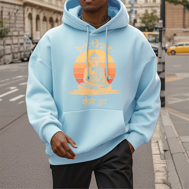 Buddha Stones Let That Shit Go Buddha Polyester Hoodie