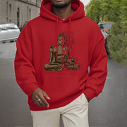 Buddha Stones Keep Calm And Let Karma Finish It Buddha Polyester Fleece Lined Hoodie