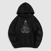 Buddha Stones Positivity Always Wins Always Buddha Polyester Fleece Lined Hoodie