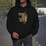 Buddha Stones Everything Is Created Twice First In The Mind And Then In Reality Buddha Polyester Hoodie