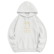 Buddha Stones Hurry Up Inner Peace I Don't Have All Day Lotus Polyester Fleece Lined Hoodie Hoodie BS White Lotus XXL