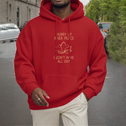 Buddha Stones Hurry Up Inner Peace I Don't Have All Day Lotus Polyester Hoodie