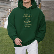 Buddha Stones Hurry Up Inner Peace I Don't Have All Day Lotus Polyester Hoodie