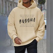 Buddha Stones Form Is No Other Than Emptiness Fleece Lined Polyester Hoodie