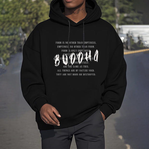 Buddha Stones Form Is No Other Than Emptiness Fleece Lined Polyester Hoodie