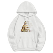 Buddha Stones Sometimes Its Better To Remain Silent And Smile Fleece Lined Polyester Hoodie