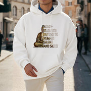 Buddha Stones Sometimes Its Better To Remain Silent And Smile Fleece Lined Polyester Hoodie