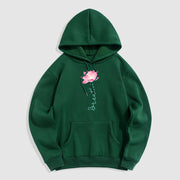 Buddha Stones BREATHE Lotus Fleece Lined Polyester Hoodie