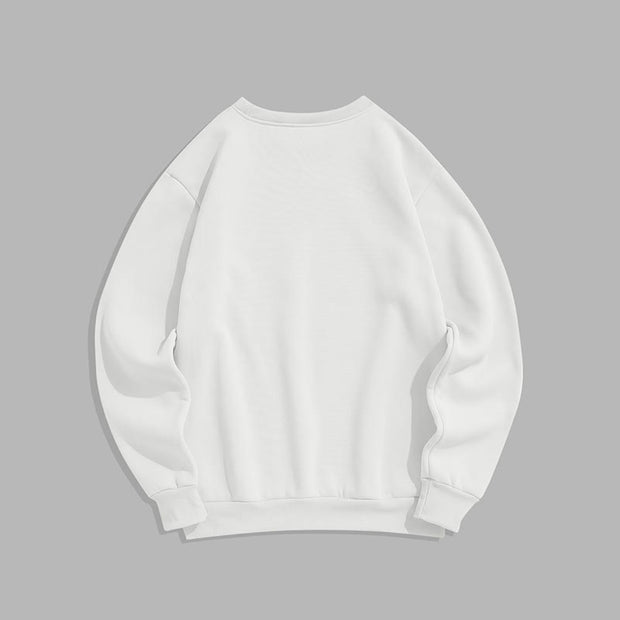 Buddha Stones HURRY UP INNER PEACE Fleece Lined Round Neck Sweatshirt