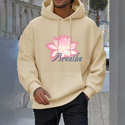 Buddha Stones BREATHE Lotus Flower Fleece Lined Polyester Hoodie