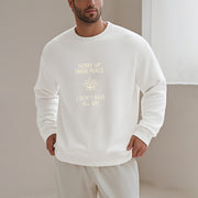 Buddha Stones HURRY UP INNER PEACE Fleece Lined Round Neck Sweatshirt