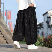 Buddha Stones Dragon Design Casual Plain Cotton Men's Pants With Pockets Men's Pants BS 12