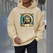 Buddha Stones Aura Golden Buddha Fleece Lined Polyester Hoodie