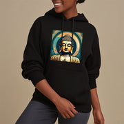 Buddha Stones Aura Golden Buddha Fleece Lined Polyester Hoodie