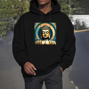 Buddha Stones Aura Golden Buddha Fleece Lined Polyester Hoodie