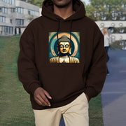 Buddha Stones Aura Golden Buddha Fleece Lined Polyester Hoodie