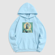 Buddha Stones Aura Green Buddha Fleece Lined Polyester Hoodie