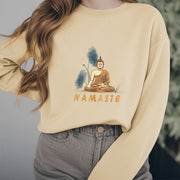 Buddha Stones NAMASTE Cotton Round Neck Sweatshirt