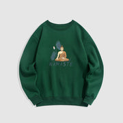 Buddha Stones NAMASTE Cotton Round Neck Sweatshirt