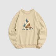 Buddha Stones NAMASTE Cotton Round Neck Sweatshirt