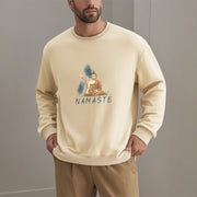 Buddha Stones NAMASTE Cotton Round Neck Sweatshirt